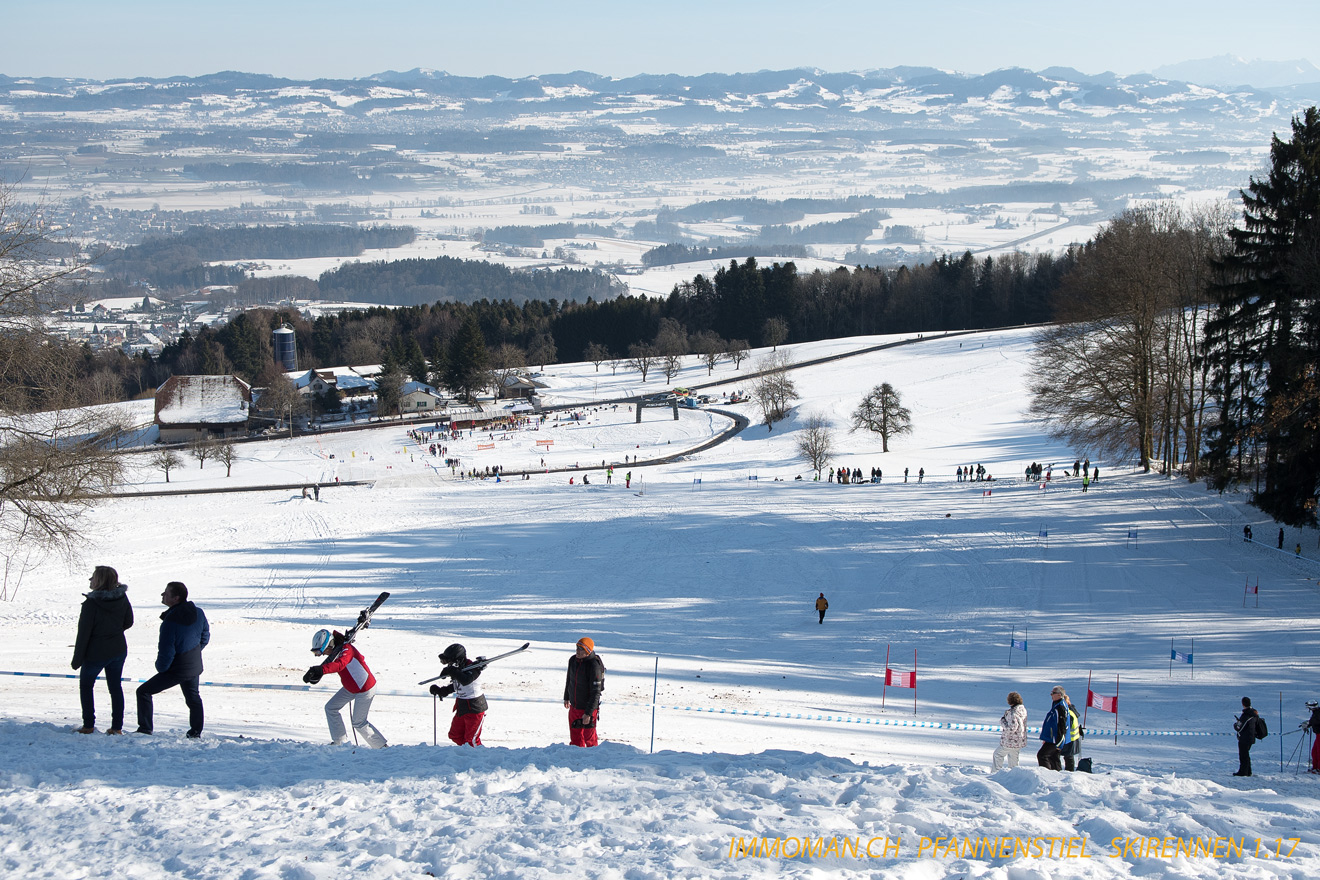 Skirennen ohne Skilift